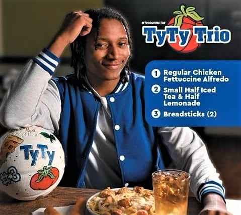 TyTy Washington Jr. sponsor Fazolis Italian.