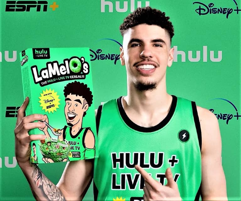 LaMelo promoting Hulu